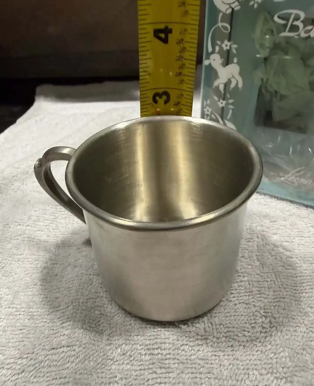 Leonard Silverplated Pewter Baby Cup In Original Box